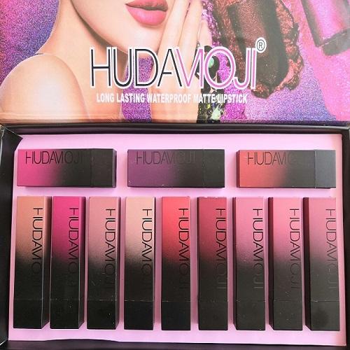 New HUDA MOJI 12 colors HUDAMOJI matte lipstick palette cream lip makeup long-lasting cosmetics limited edition lip gloss palette