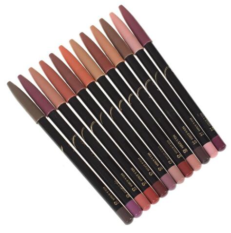 12 Colors Brand Lip Pencils Matte Lipliner Pencil Waterproof Makeup Lips Matte Lipstick Lip Liner Pen Smooth Nude Cosmetics