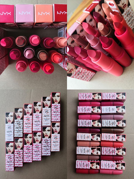 2019 Brand new NYX makeup brand matte lipstick 12 color lipstick set durable 12PCS / set free shipping.