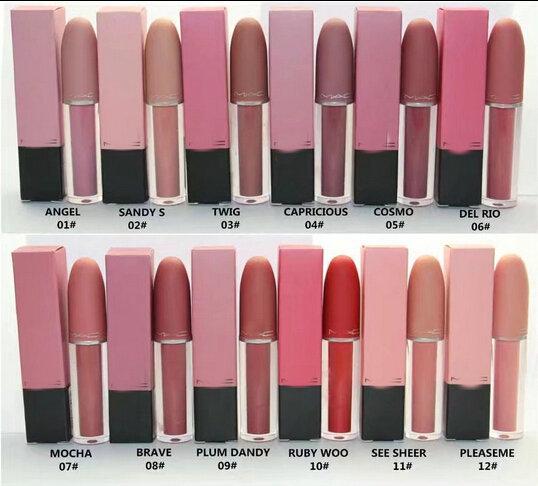 free shipping! 2017 new brand makeup lustre lipgloss/rouge /lipstick 4.5g 12 Different color (12pcs/lot)