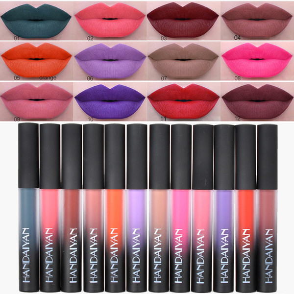 HANDAIYAN Spirit's face velvet lip gloss lip glaze color fog Dumb smooth non-stick mist side lasting liquid lipstick