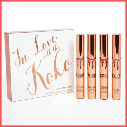 Free Shipping by DHL New Arrival In Love with the Koko 4colors Liquid Lipstick Koko KOLLECTION 4pcs set By Cosmetics