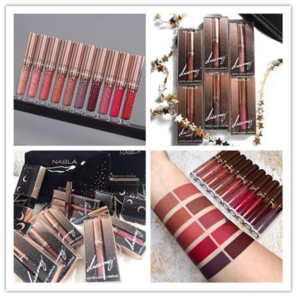 Hot Sale Makeup Brand Nabla Liquid Lipstick 10 Colors Lip Gloss Star Lipgloss Makeup Lips Cosmetic Long Lasting Matte Llipstick