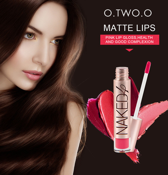 O.TWO.O Brand 4colors Cosmetics Makeup Lip Gloss Long Lasting Waterproof Easy to Wear Make up Best Sale Matte Lipstick