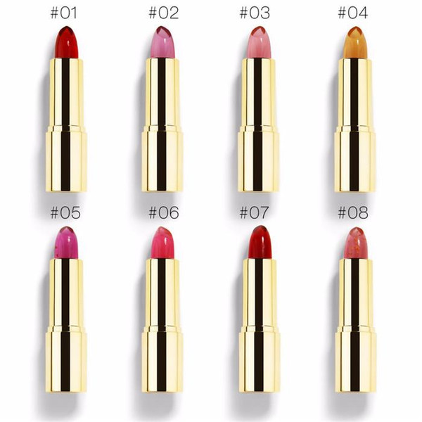 8 colors Optional Golden Temperature Changes Color Lipstick Professional Makeup Cosmetic Lipstick Beauty free DHL shipping