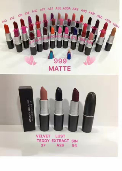 Highest quality new Makeup Matte Lipstick 3g 36 colors English name Aluminum tube DHL free shipping +GIFT