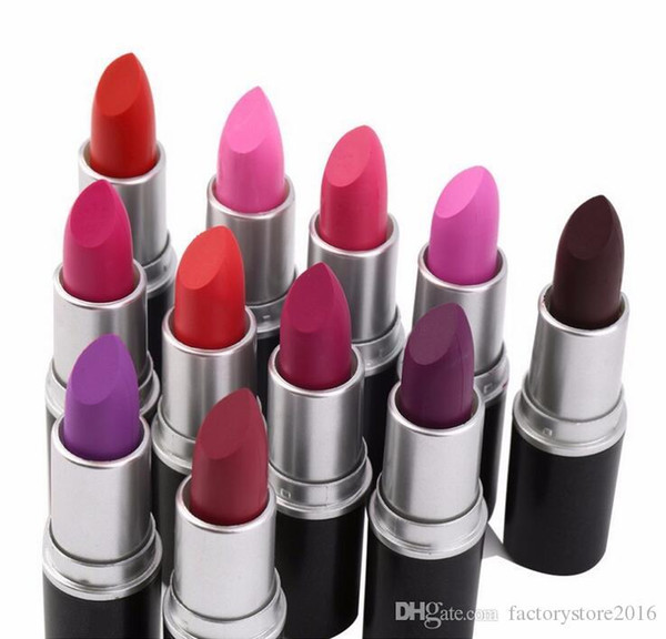 Free DHL! 2019 HOT NEW M Makeup Luster Retro Lipsticks Frost Sexy Matte Lipstick 3g 24 colors lipstick with english name