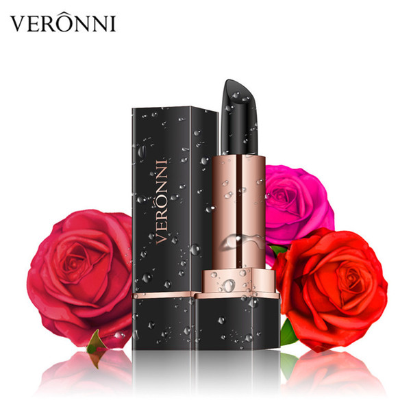 Hot Beiruini Brand New Black Paste Black Rose Color Discoloration Lipstick 3 Color Moisturizing Lasting Formula Lip Gloss Lipstick