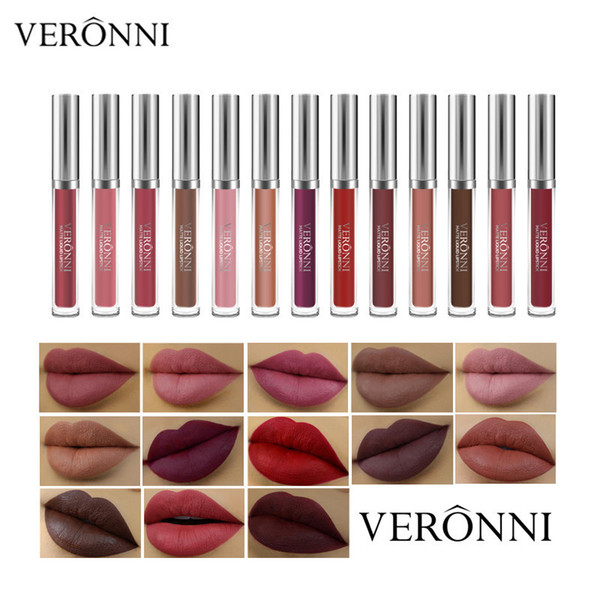 New VERONNI Belle lip gloss matte matte non-stick cup does not fade long-lasting liquid lipstick lip free shipping