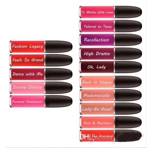 Hot New 15 colors liquid matte lipstick beauty lips waterproof Classic retro matte lip gloss long lasting 15 colors available