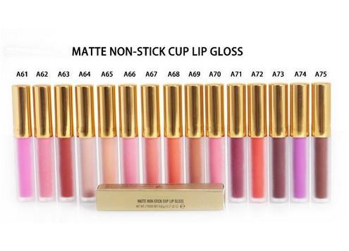 Free Shipping! HOT NEW brand Makeup MATTE NON-STICK CUP Lip Gloss of 15 color 4.8g