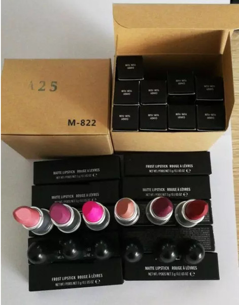 Free Shipping! 2018 Hot make up New Color VELVET TEDDY PLEASE ME ANGEL REBEL PINK NOUVEAU matte lipstick 3g Long-lasting Lipstick your color