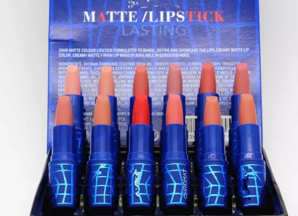 HOT NEW makeup LIQUID LIPSTICK Chromat AUGMENTED Solid lipstick MATTE Mix 12 colors DHL Free shipping