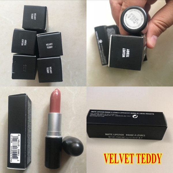 HOT Sale M brand top quality Makeup RETRO MATTE Luster Lipstick Velvet teddy honeylove 3g Lipsticks Cosmetics DHL Free shipping