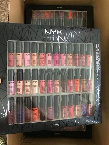 NYX Makeup 36 PCS Set Soft Matte Lip Cream Vault Charming Long-lasting Daily Party Brand Glossy Makeup Lipstick nyx Cosmetics