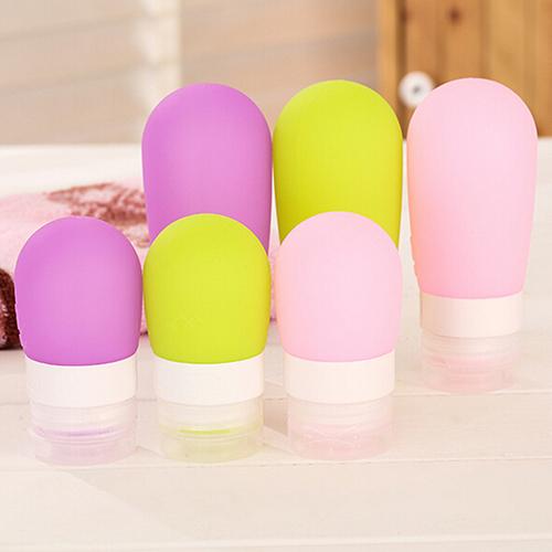 Empty Silicone Travel Packing Press Bottle for Lotion Shampoo Bath Container B9HS