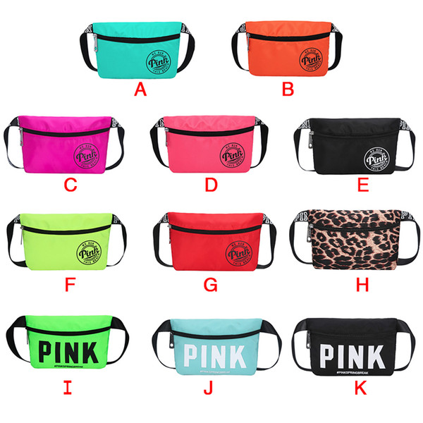 Pink Fanny Pack 11 Colors Waist Belt Bag Fashion Beach Travel Bags Waterproof Handbags Purses Mini Outdoor Cosmetic Bag