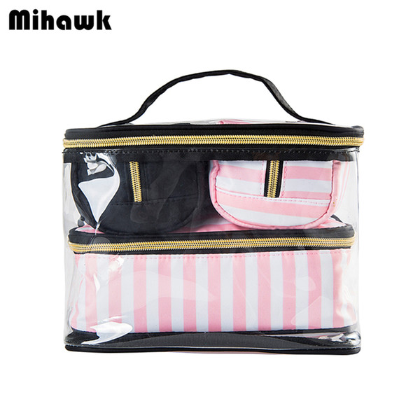 4Pcs PVC Cosmetic Bags Lady's Portable Makeup Tools Organizer Case Toiletry Pouch Beauty Travel Bag Accessories Supplies Product