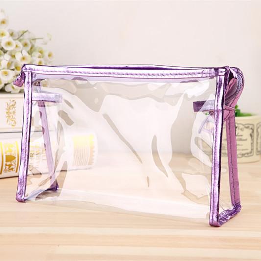 Factory Environmental Protection PVC Transparent Cosmetic Bag Women Travel Make up Toiletry Bags Makeup Organizer Case can printing logo