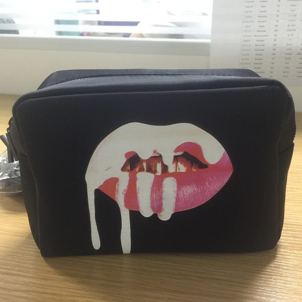 KL black Makeup Bag Birthday Collection Makeup Bag KL Lip Kit Bag High Quality Free Shipping