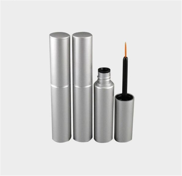 200pcs/lot Free Shipping 8.0ml UV matte silver cosmetic plastic bottle packaging empty eyeliner bottle liquid ink tube