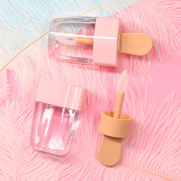 Wholesale-DIY Make Up Tool Empty Lip Gloss Tube Cosmetic Ice Cream Transparent Lip Balm Refillable Bottle Containers Cream Jars