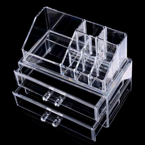 2017 High Quality Clear Acrylic Cosmetic Jewelry Organizer Makeup Box Case Makeup Box Case SF-1063