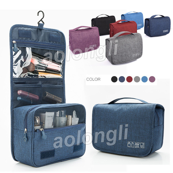 2018 Hanging Toiletry Bag Wash Travel Organizer Bag Makeup Cosmetic Bags case with Hanging Hook Waterproof Bathroom Pouch Large Capacity