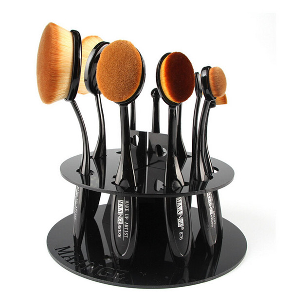 Toothbrush Oval Makeup Brushes Display Holder Stand Storage Organizer Brush Showing Rack Plastic Round Acrylic Cosmetic Organizer DHL