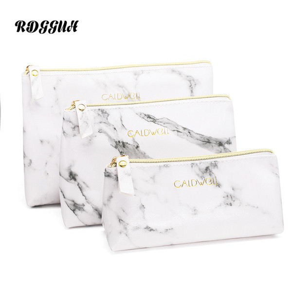 RDGGUH 2018 Cosmetic Bags Makeup Bag Women Travel Organizer Professional Storage Brush Necessaries Make PU Beauty Toiletry Bag