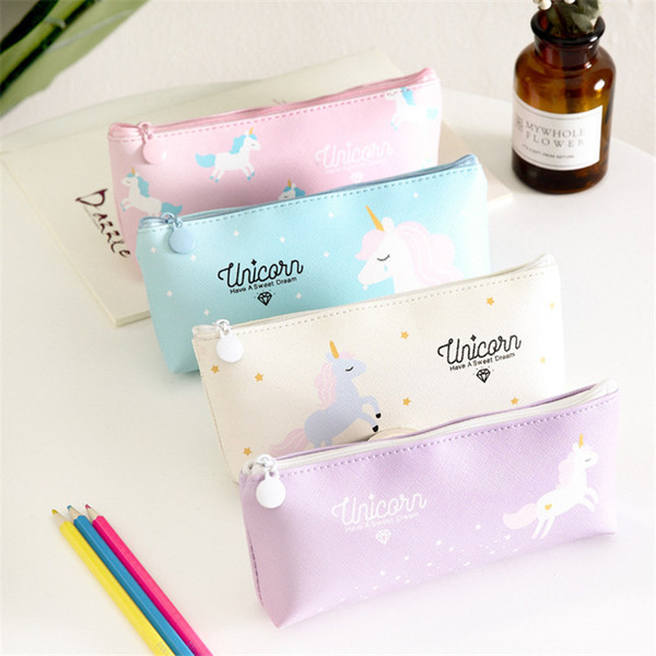 Hot Fashion Cartoon Makeup Bags Waterproof Cosmetic Bags Cute Storage Bag Pu Leather Pen Pencil Case Kids Gifts