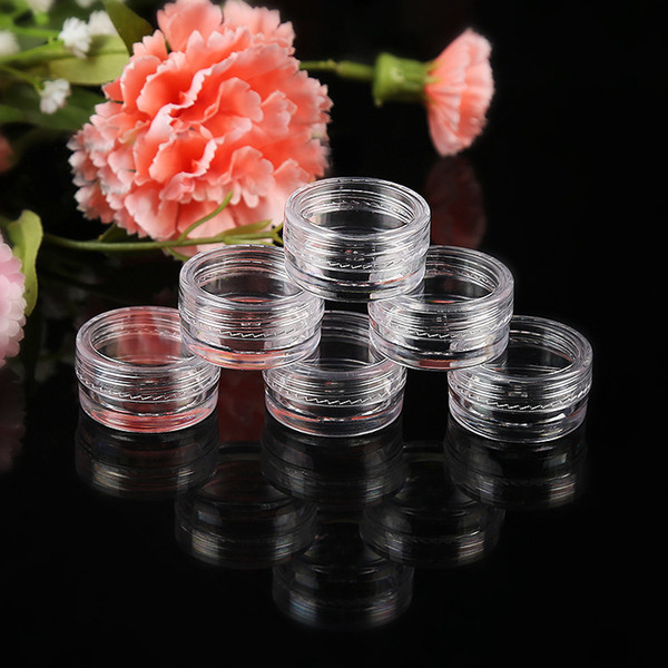 5g(0.17oz) Clear Empty Plastic Container Jars Pot 5 Gram Cosmetic Cream Eye Shadow Nails Powder Jewelry 5000pcs/lot