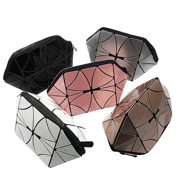 PU geometric folding butterfly pattern cosmetic bag ladies clutch bag Japan and South Korea fashion storage bag DHL free
