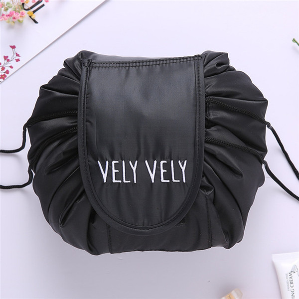 Korean vely vely lazy cosmetic bag 8 colors large capacity drawstring cosmetic bag storage artifact travel Portable essential bag 30pcs