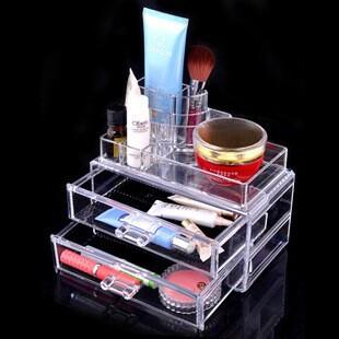 Nail Polish Varnish Display Stand Transparent crystal 24 desktop lipstick plastic cosmetic Holder