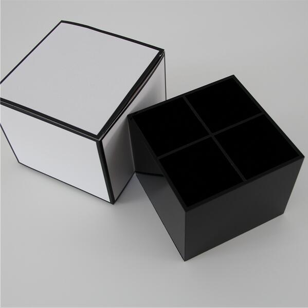 Luxury Brand CC10/p Fashion brands 4 grid storage box / Acrylic upscale atmosphere elegant jewelry box cosmetic storage tool