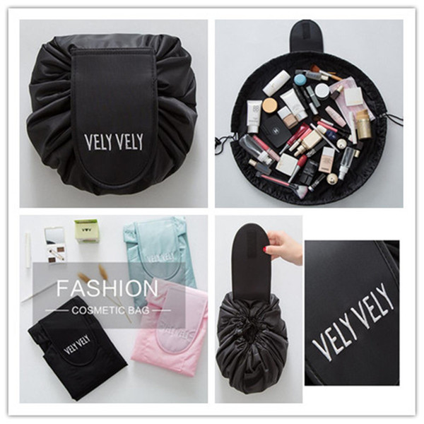 2018 Vely vely Lazy makeup bags mini cosmetic bag portable Large Capacity Organizer Storage travel Portable Drawstring wash magic Pouch bag