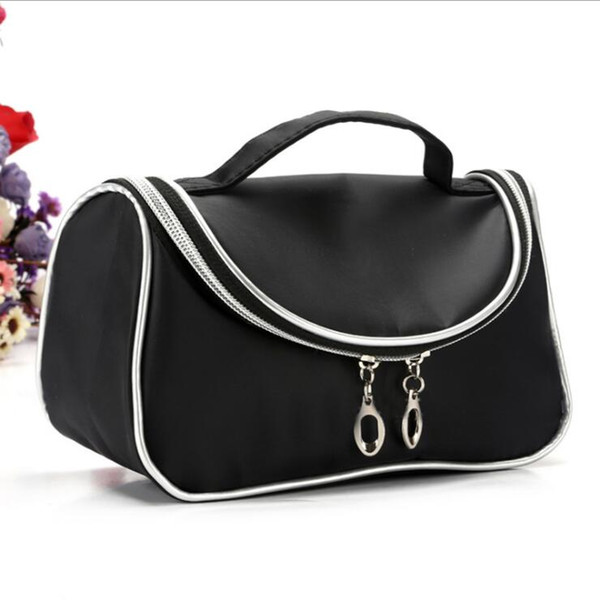LADIES COSMETIC BAG MAKE UP CASE TRAVEL TOILETRY WASH ORGANISER HANDBAG MAKE UP BAG WITH BRUSH COMPARTMENT DHL FREE SHIP