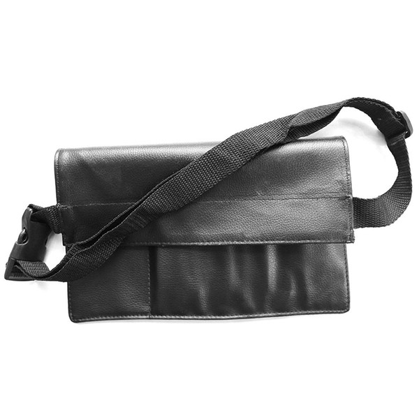 Black PU Leather Case Professional Cosmetic Makeup Brushes Apron Bag Artist Belt Strap Holder MakeUp Case