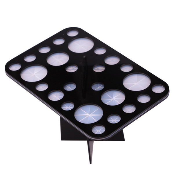 1pcs Fashion Makeup Brushes Set&Kit 26Holes Holder Acrylic Dry Rack Drying Make Up Brush Display Shelf Clean Cosmetic Tool Stand Brushes