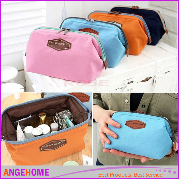 Cute Women's Lady Travel Makeup bag Cosmetic Cases Fashion pouch Clutch Handbag Casual Purse 4 color