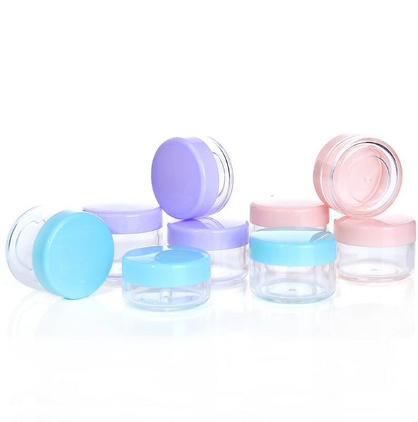 NEW Jars Pot Box Nail Art Cosmetic Bead Storage Makeup Cream bottle Portable Travel Container Refillable Empty 10/15/20g clear round