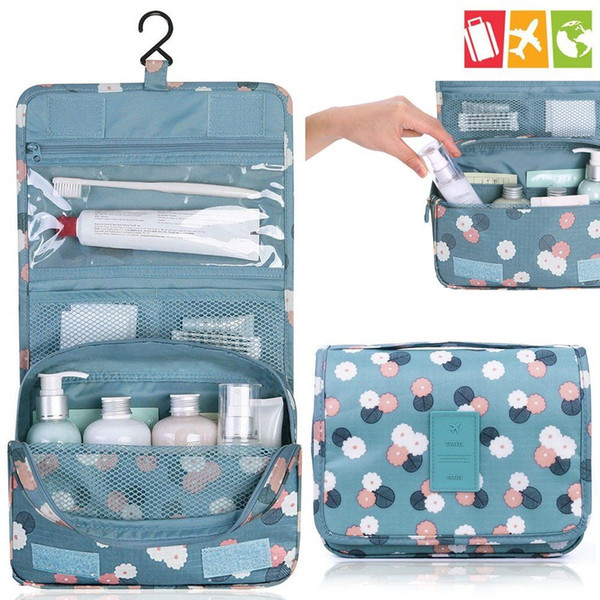 Hanging Travel Cosmetic Bag Women Zipper Makeup Bags Polyester High Capacity Makeup Case handbag Organizer Storage Wash Bag