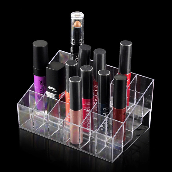 Hot sell Cosmetic Organizer 24 Makeup Lipstick Storage Display Stand Case Rack Holder