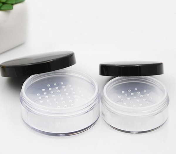 30g 50g loose powder box portable Plastic Puff Sifter box empty Cosmetic Container Jars Pot Beauty Tool