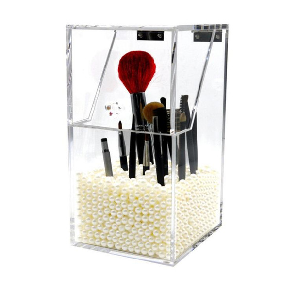 Makeup Brush Holder Dustproof Storage Box 5mm Thick Acrylic Makeup Organizer makeup brushes cup holder secado pinceles maquillaj