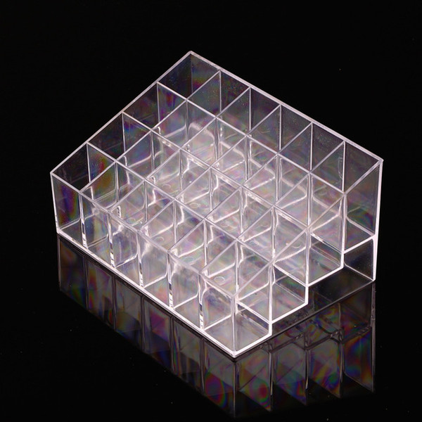 Clear Acrylic 24 Lipstick Holder Display Stand Cosmetic Organizer Makeup Case Hot Selling