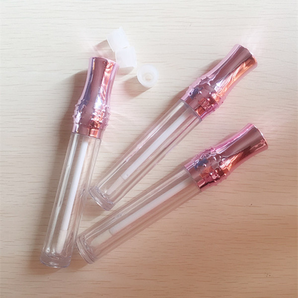 7ML transparent lip gloss tube with shiny purple top for lip gloss /lashes grow liquid empty cosmetic container F20171857