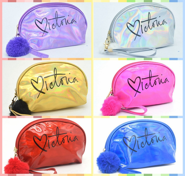 NEW Cosmetic Bag Waterproof Makeup Bags 6 Styles Women Fashion Leather Bags Semicircle bag DHL Free shipping+GIFT