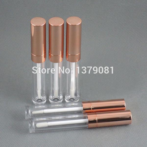 6ml lip gloss tubes,Rose Gold Cap,Cylinder Lip stick packing container,Empty DIY lip balm bottle 50pc/lot